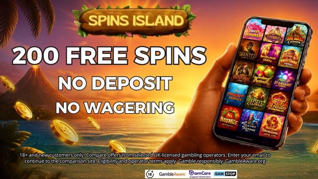 Spins Island promotional banner